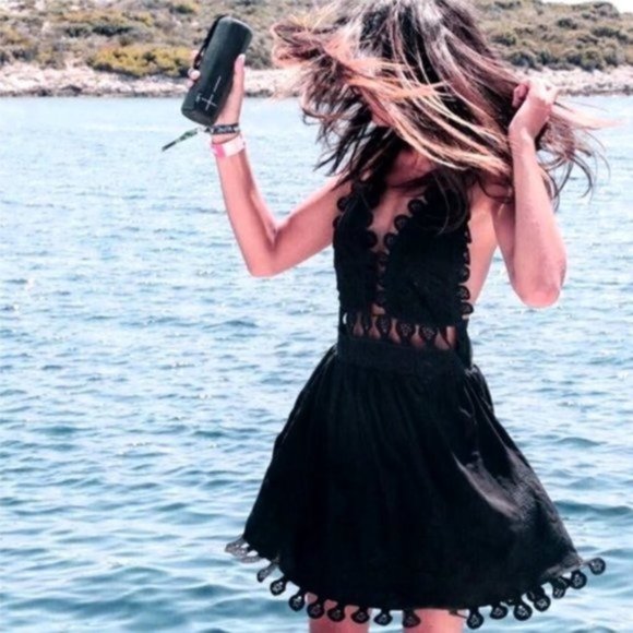 Dresses & Skirts - Black Lace / Crochet Mini Dress